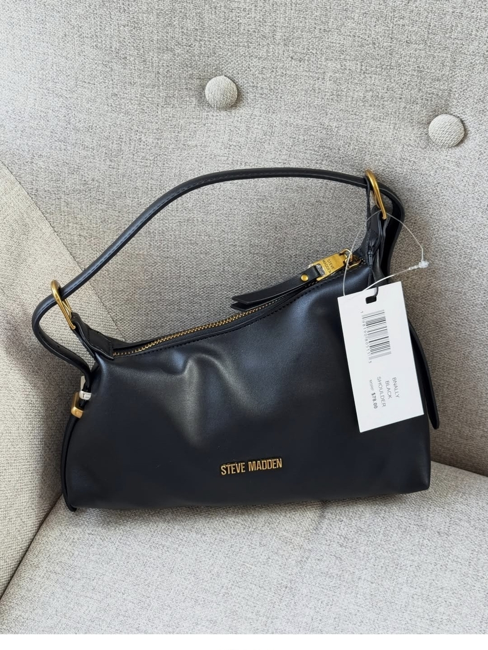 Steve Madden Black Shoulder Bag - Picture 2 of 4